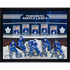 Toronto Maple Leafs Card Collage - Framed Print - 36" x 28"-Premium print framed