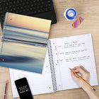Five Star Waterscape Dusk 1-Subject Notebook - 11" H x 8-1/2" W - 160 Pages-Tough pockets help prevent tears and hold 8 1/2" x 11" loose sheets.