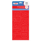 Creative Start Self-Adhesive Letters, Numbers and Symbols - 2" - Red - 133 Pack-This set includes 133 self-adhesive letters, numbers, and symbols for creating clear and customizable signage