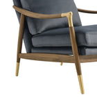Modway Langford Performance Velvet Accent Armchair - Cadet Blue Walnut-8