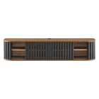 Modway Fortitude 63" Wall-Mounted TV Stand - Walnut Black-8