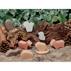 Yellow Door Little Lands Woodland 8-Piece Set-The set of eight figures includes: deer, fox, frog, mouse, otter, owl, rabbit and squirrel.