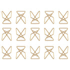 JAM Paper Colourful Butterfly Clips - Gold - 15 Pack-Quantity: 15 Clips per Box