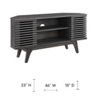 Modway Render 46" Corner TV Stand - Charcoal-Modern TV Stand For TVs up to 50"