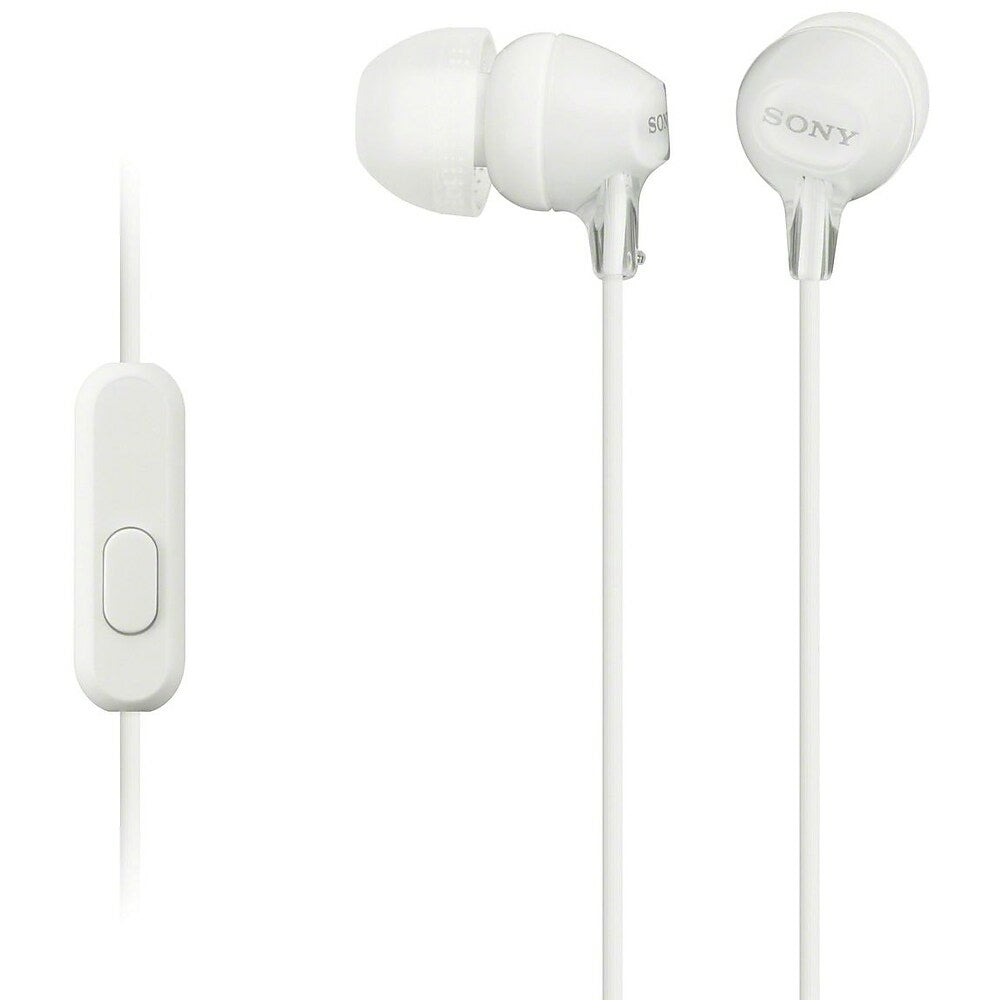 Sony MDREX15APW Headphone for Smartphone, White | staples.ca