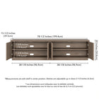 Hudson&Canal Hanson TV Stand for TV's up to 85" - Antiqued Grey Oak-8