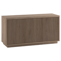 Hudson&Canal Hanson Rectangular Fluted TV Stand for TV's up to 55" - Antiqued Grey Oak-Modern transitional design for your home office, bedroom, or living spaces