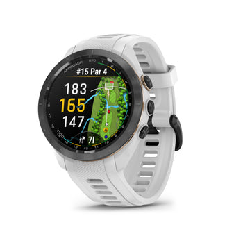 Garmin Approach S70 - Black Ceramic Bezel with White Silicone Band