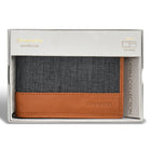 Champs Denim Leather Top Wing Wallet - Tan/Black-Easy access ID window