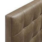 Modway Lily Vegan Leather Full Size Headboard - Mushroom-Assembly Required