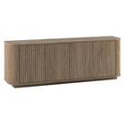 Hudson&Canal Canton TV Stand for TV's up to 75" - Antiqued Grey Oak-Features four doors with enclosed cabinets and 4 shelves for ample storage