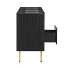 Modway Chaucer 48" Double Sink Bathroom Vanity - Black-Assembly Required