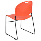 Flash Furniture HERCULES Orange Ultra-Compact Stack Chair with Black Powder Coated Frame-Stack Quantity: 35