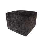 Exform Sloane Cube - Stool, Ottoman, Side Table - Black Chenille-Functionality: Use as a side table, footrest, ottoman, pouf, or extra seating