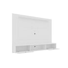 Manhattan Comfort Liberty 70.86" Mid-Century Modern Floating Entertainment Center - White-Includes 2 Media Holes for Wire and Cable Management