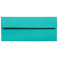 JAM Paper #10 Business Envelopes, 4 1/8 x 9.5, Brite Hue Sea Blue Recycled, 1000 Pack (15858B)-Sea blue