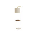 Monarch Specialties 67" H Contemporary Floor Lamp - Brass Metal / Beige Shade-Bring decorative style and function to your space with this on-trend contemporary 67"h floor lamp with an adjustable arm height in a sleek brass metal with a beige poly resin textured finish base, and topped with a modern beige linen fabric shade
