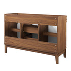 Modway Render 48" Double Sink Compatible Bathroom Vanity Cabinet - White/Walnut-Sink Basin and Fixtures Not Included