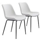 Zuo Byron Dining Chair - White - Set of 2-Assembly required