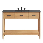 Modway Zaire 48" Single Sink Bathroom Vanity - Natural/Black-Assembly Required