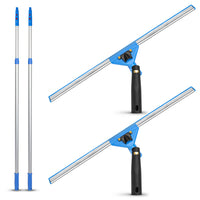 Gritt Commercial Window Washing Kit - 18" Swivel Window Squeegee - 6' Telescopic Pole - 2 Pack-2 tools for professional window cleaning