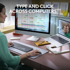 Logitech MK955 Signature Slim Wireless Keyboard and Mouse Combo - Graphite -Enhance Your Space: A sleek and solidly built full-size bluetooth keyboard with familiar laptop-style typing and a comfortable, contoured, bluetooth mouse made of recycled plastic