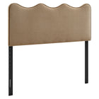 Modway Athena Stain-Resistant Performance Velvet King Size Headboard - Taupe-Stain-Resistant Performance Velvet