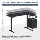 MotionGrey Ergo Pro Reversible L-Shaped Electric 59" W Standing Desk - Black-5