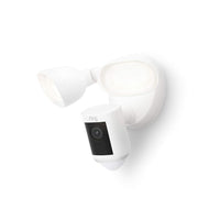 Ring Floodlight Camera Wired Pro - White-This bundle contains two Ring Floodlight Cam Wired Pro and a Ring Doorplate