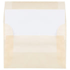 JAM Paper 4Bar A1 Translucent Vellum Invitation Envelopes - 3.625" x 5.125" - Spring Ochre Ivory - 25 Pack (1591612)-Quantity: 25 envelopes per pack