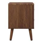 Modway Transmit 2-Drawer Nightstand - Walnut White-White Lacquer Drawer Fronts