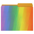 Merangue - Chemises à fiches - Format lettre - Éclat arc-en-ciel - Paquet de 3-Papier de 13 points d'épaisseur