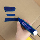 Pentel Permanent Marker - Extra Bold Chisel Tip - Blue Ink - 6 Pack-Robust aluminium barrel