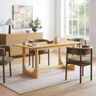 Modway Ashcroft Rectangular Dining Table - 69" - Oak-Wood Veneer Tabletop