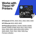 HP 564XL Black High Yield Original Ink Cartridge (CN684WN)-Cartridge yield (approx.): 550 pages