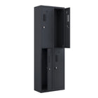 Ceha NH Series 2-Tier Locker with Front Hole Vents - Bank of 2 - Graphite Grey-Name plate holder on door