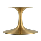 Modway Lippa 42" Oval Wood Coffee Table - Gold White-6