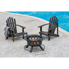 Shinerich 24" Fire Pit with Grill-Safety ring around outside edge of pit