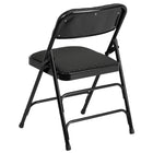 Flash Furniture HERCULES Series Curved Triple Braced & Double Hinged Black Patterned Fabric Metal Folding Chair-1" Thick Padded Seat with CAL 117 Foam