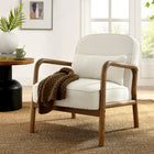 Modway Charlie Boucle Upholstered Armchair - Ivory-Dense Foam Padding