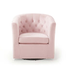 Modway Prospect Tufted Performance Velvet Swivel Armchair - Pink-Maximum Weight Capacity: 300 lb