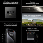 Apple iPhone 15 Pro 6.1" Super Retina XDR - 512 GB - White Titanium - Bell and Virgin Plus-Vital Safety Features: If you need emergency services and you don’t have cell service or Wi-Fi, you can use Emergency SOS via satellite. With Crash Detection, iPhone can detect a severe car crash and call for help if you can’t