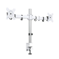 ShoppingAll Dual Monitor Mount Stand with Adjustable Arm for 13"-32" Monitors - White-Hold two 15"-32" monitors with 75mm x75mm or 100mm x 100mm VESA mounting holes, supports weight up to 17.6lb/8kg on each arm