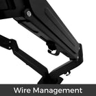 MotionGrey Single Monitor Arm Stand - VESA Desk Mount for Up to 28" Screens - Black-Clamp or Grommet Installation: Includes both mounting options to fit most desk surfaces-quick and easy setup with all hardware included