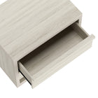 Manhattan Comfort Navis 26" Contemporary 2-Drawer Nightstand - Whitewashed Oak-Available in three versatile finishes: Natural Oak, Charcoal Grey, and Whitewashed Oak to suit different décor styles