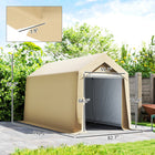 Outsunny 7' x 12' Portable Shed-A ventilation window allows for optimal airflow
