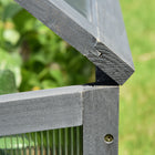 Outsunny 39" x 26" x 16" Wooden Cold Frame with Openable and Tilted Top Cover - Grey- Solid wood frame for a cold-frame greenhouse
 