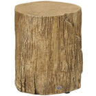 HOMCOM Concrete Finish Side Table - Natural Brown-Our product boasts an imitation wood grain effect for a sleek and organic aesthetic