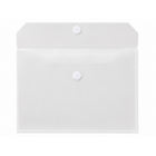 Winnable Velcro Closure Side Opening Poly Envelope with 2 Pockets - Letter Size - Clear-Holds standard letter-size (8.5" x 11") documents