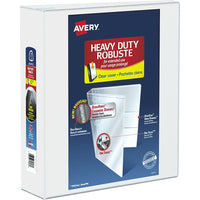 Avery Heavy Duty View Binder, 3" Sized One Touch Locking D Ring,  White, (79793)-Heavy Duty View Binder with 670-Sheet capacity